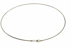 Halsreif Omega 2mm - 45cm - 585 Weißgold