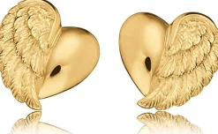 Herzengel Kinder Ohrstecker Herzflügel Echtgold