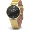 Ice-Watch - City Sparkling - Metal Gold - Gold Damenuhr mit Lederarmband - 015084 (Extra Small)