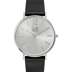 Ice-Watch - City Tanner Black Silver - Schwarz Herrenuhr mit Lederarmband - 001514 (Medium)