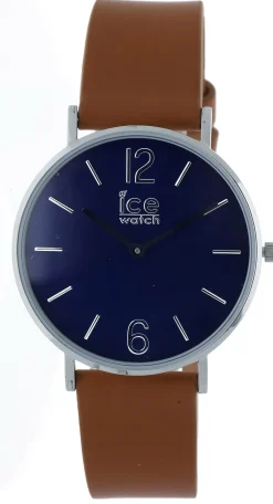 Ice-Watch - City Tanner Caramel Blue - Braun Unisex Uhr mit Lederarmband - 001508 (Small)
