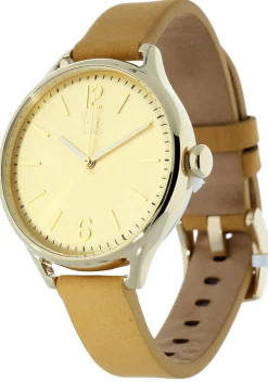 Ice-Watch - Ice Time Beige Gold - Beige Damenuhr mit Lederarmband - 013061 (Medium)