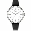 Ice-Watch - Ice Time Black Silver - Schwarz Damenuhr mit Lederarmband - 013053 (Medium)
