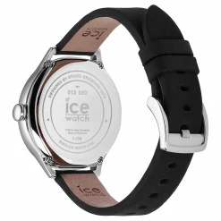 Ice-Watch - Ice Time Black Silver - Schwarz Damenuhr mit Lederarmband - 013053 (Medium)
