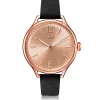 Ice-Watch - Ice Time Black Rose-Gold - Schwarz Damenuhr mit Lederarmband - 013052 (Medium)