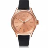 Ice-Watch - Ice Time Black Rose-Gold- Small - Schwarz Damenuhr mit Lederarmband - 013065 (Small)