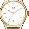 Ice-Watch - Ice Time Khaki Champagne - Grün Damenuhr mit Lederarmband - 013071 (Small)