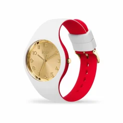 Ice-Watch Analoguhr Damen ICE loulou White gold chic weiß rot 022324