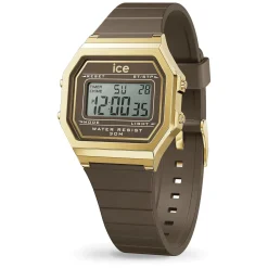Ice‑Watch Armbanduhr Damen Ice Digit Retro Braun Gold 023227