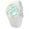 ICE-Watch Armbanduhr Damenuhr ICE flower White daisy Extra small Weiß Blau 021732