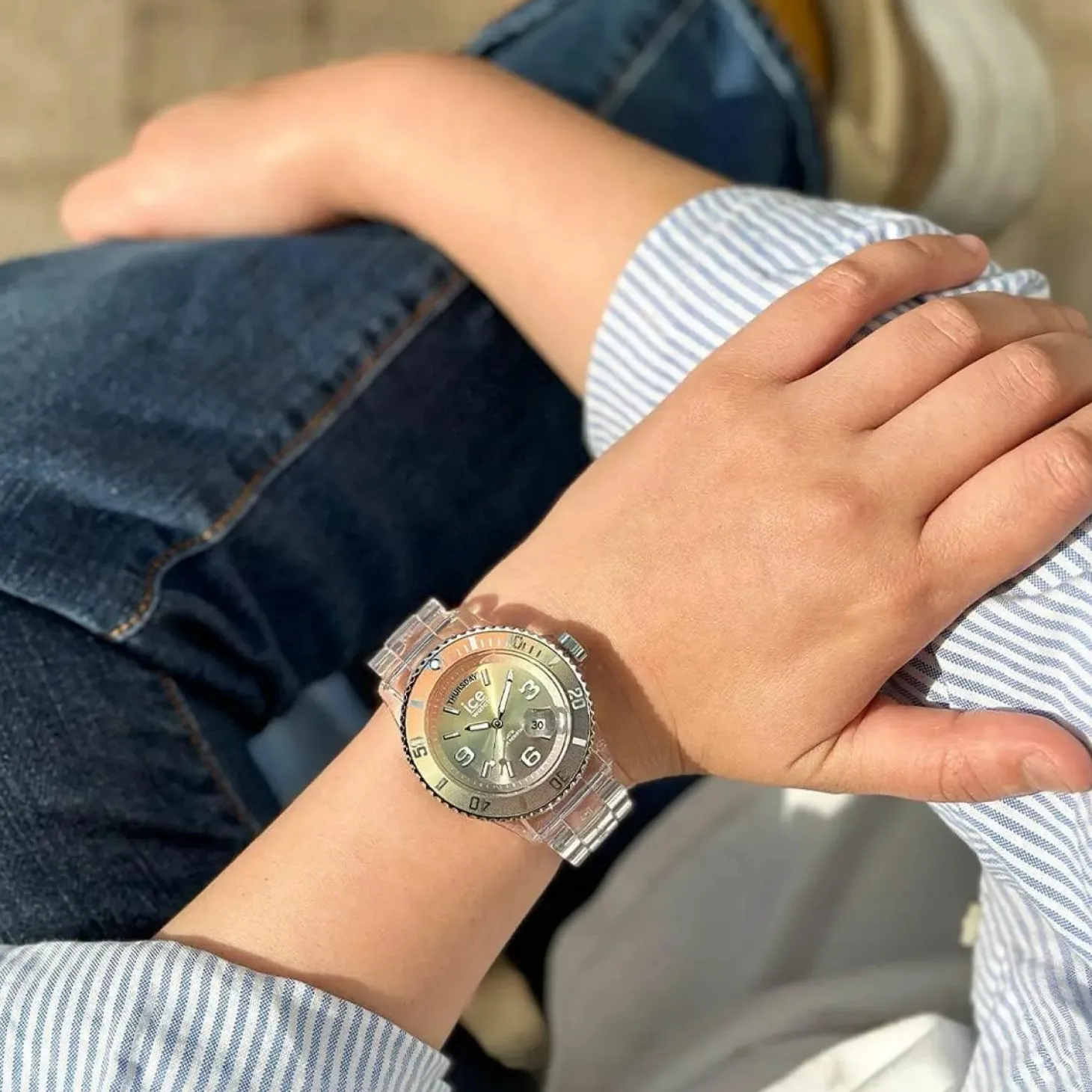 Ice-Watch Armbanduhr Unisex ICE clear sunset Yoga Medium transparent bunt 021438