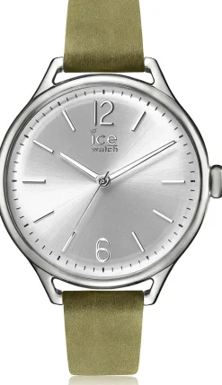 Ice‑Watch Damen Armbanduhr Ice Time Medium Khaki/Silberfarben 013057