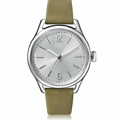 Ice‑Watch Damen Armbanduhr Ice Time Small Khaki/Silberfarben 013070