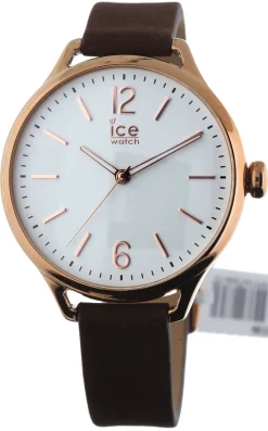 Ice‑Watch Damen Armbanduhr Ice Time Medium Braun/Roségoldfarben 013054