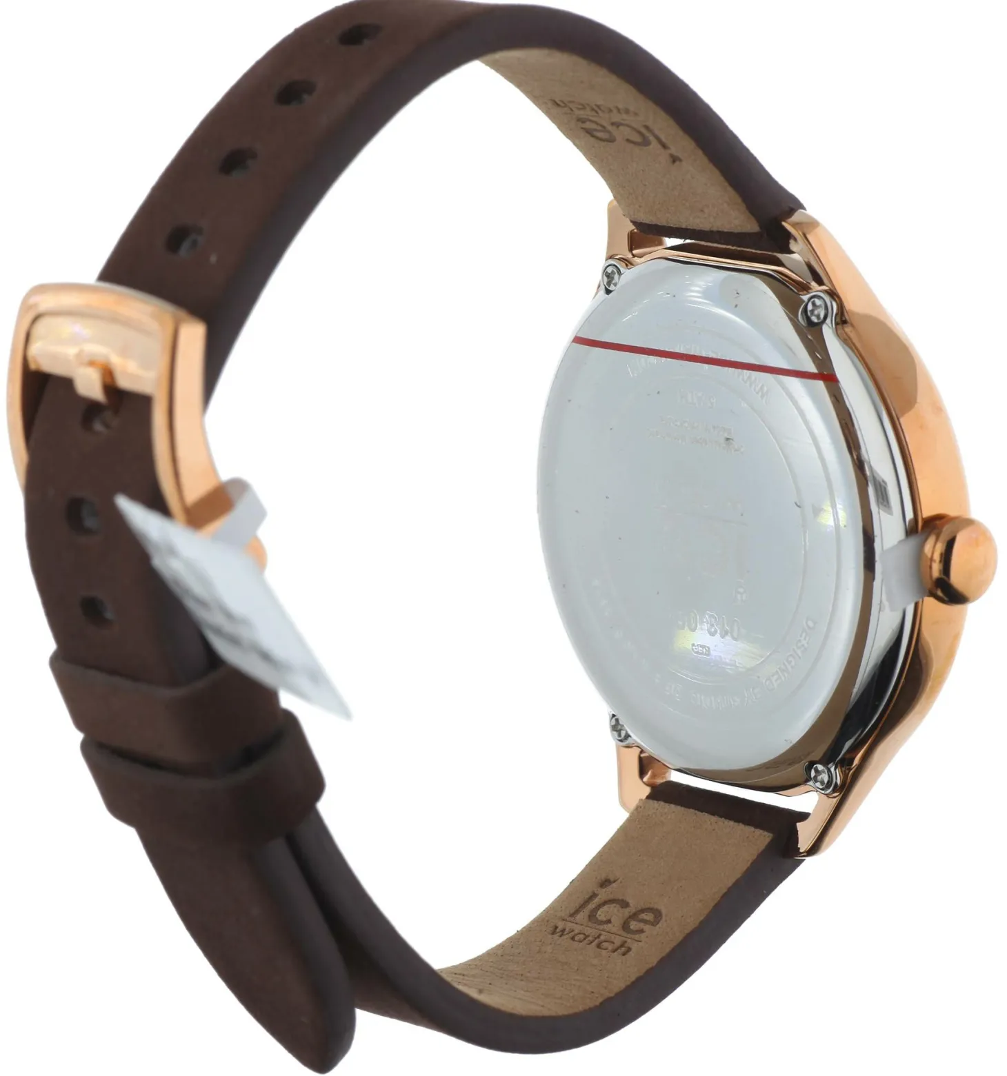 Ice‑Watch Damen Armbanduhr Ice Time Medium Braun/Roségoldfarben 013054