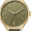 Ice‑Watch Damen Armbanduhr Ice Time Small Khaki/Goldfarben 013069