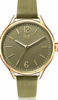 Ice‑Watch Damen Armbanduhr Ice Time Small Khaki/Goldfarben 013069