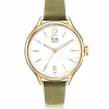 Ice‑Watch Damen Armbanduhr Ice Time Medium Khaki/Goldfarben 013058