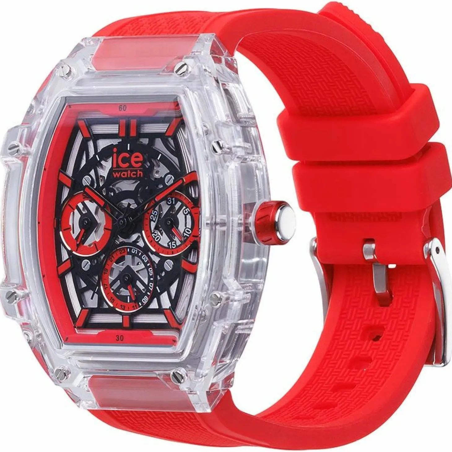 ICE‑WATCH Damenuhr ICE boliday clear Red 024288