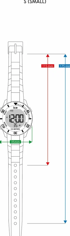 Ice-Watch Digitaluhr Damen ICE digit Green purple orange Small grün 021616