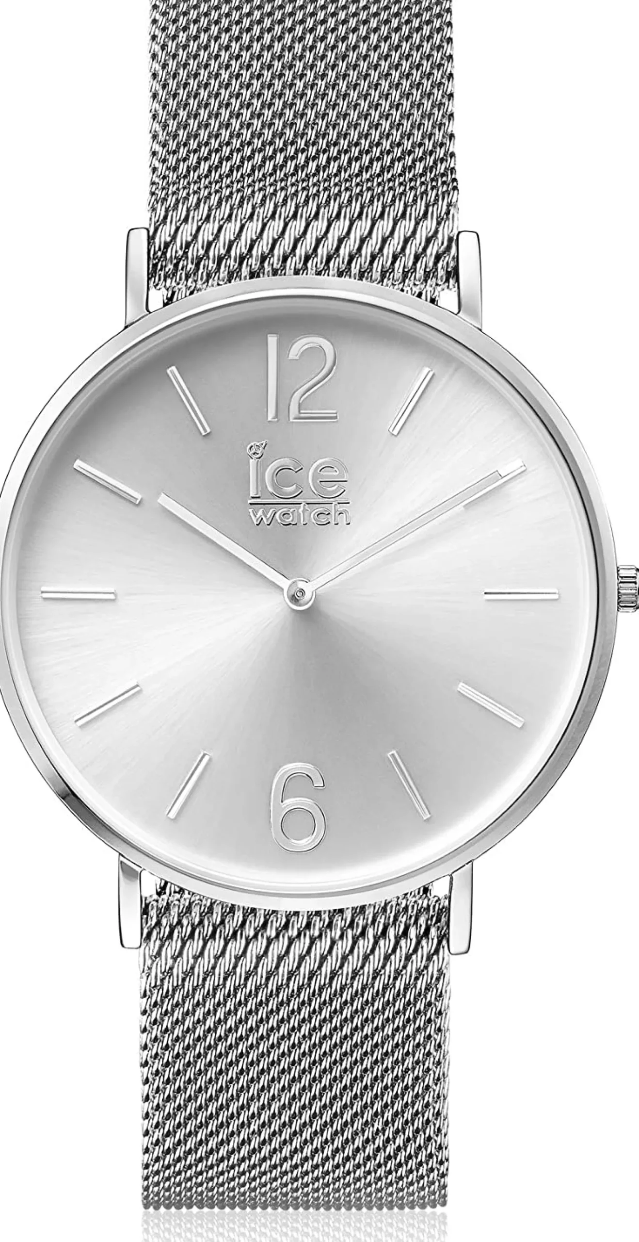 Ice-Watch Unisex Uhr Armbanduhr Ice City Milanaise Silver Shiny Medium 012700