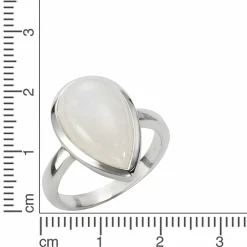 Jamelli 925 Silber rhodiniert mit Rainbow Mondstein Ring 41675996987486