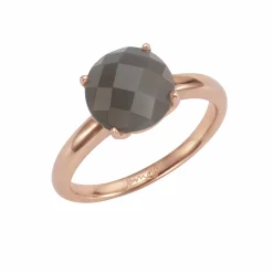 Jamelli 925 Silber rosé vergoldet Mondstein grau Ring 41680128704606