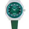 Jowissa Damenuhr Rialto grün Lederarmband I.0733.S