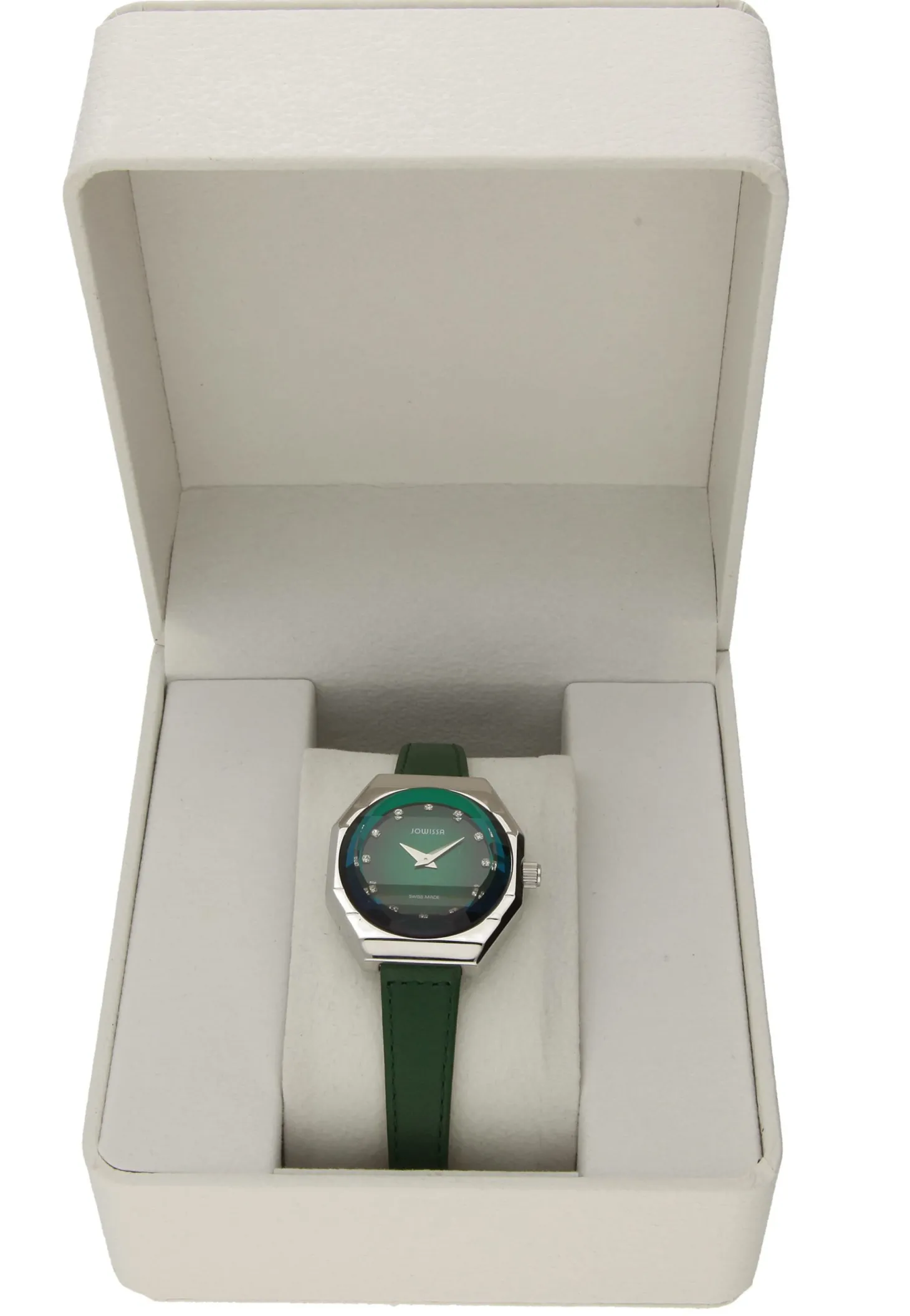 Jowissa Damenuhr Rialto grün Lederarmband I.0733.S
