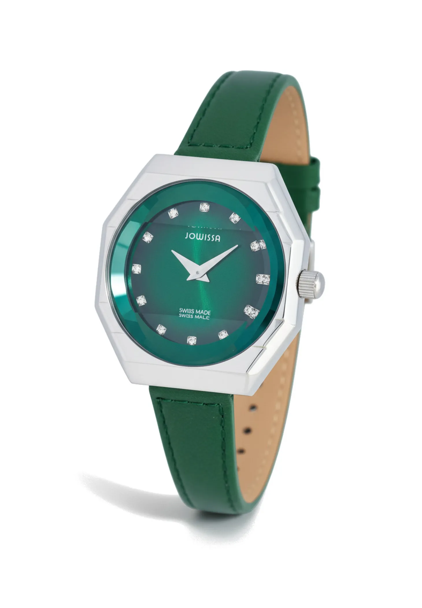 Jowissa Damenuhr Rialto grün Lederarmband I.0733.S