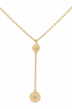 Kette 925 Silber vergoldet Plättchen Zirkonia 41185180713054