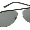 Liebeskind Damen Sonnenbrille schwarz-Matt/ Silber 57-12-145 10258-00620