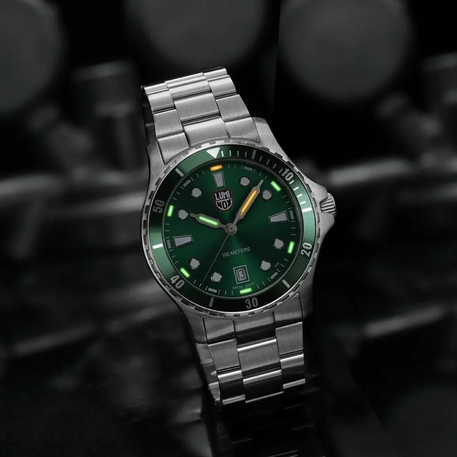 Luminox Armbanduhr Herren Sport Timer 0940 Series grün silber XS.0957