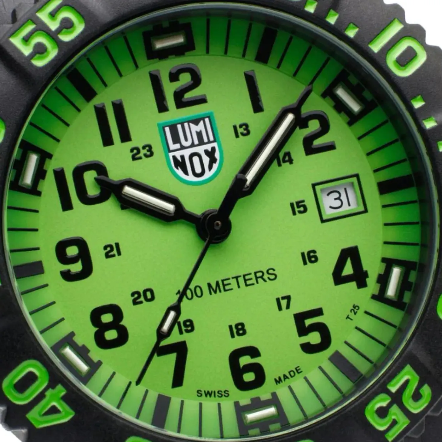 Luminox Herren Armbanduhr Sea Lion Carbonox Schwarz/Grün X2.2067.1