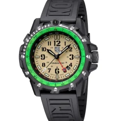 Luminox Herren Armbanduhr Commando Raider Dual Time Schwarz/Beige XL.3321