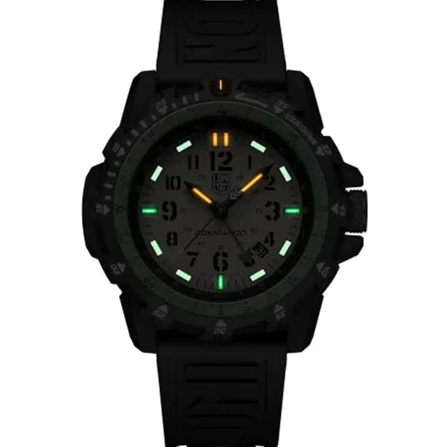 Luminox Herren Armbanduhr Commando Raider Dual Time Schwarz/Beige XL.3321