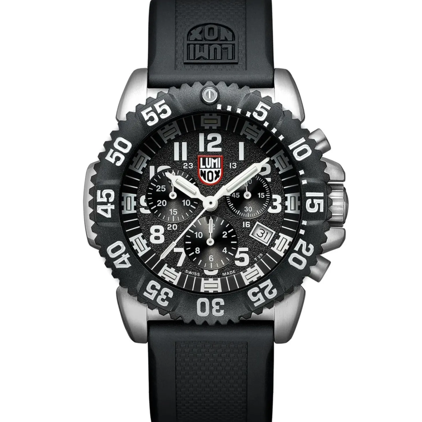 Luminox Herren Armbanduhr Navy SEAL Chronograph Schwarz XS.3181.F