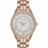 Michael Kors Damen Armbanduhr Lauryn Armband rosegold MK3716