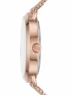 Michael Kors Damen Armbanduhr Porita 37 mm Diamanten auf dem Zifferblatt Armband Edelstahl Mesh MK3845