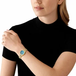 Michael Kors Uhr Damen Lexington Petite Gold Türkis MK4813