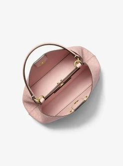 Michael Kors Handtasche Damen Pratt Small Signature Logo Shoulder Bag Powder Blush 35S4G3FM5V