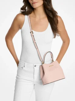 Michael Kors Handtasche Damen Pratt Small Signature Logo Shoulder Bag Powder Blush 35S4G3FM5V