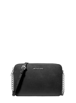 Michael Kors Handtasche Damen Jet Set Item Large Saffiano Leather Crossbody Schwarz 35F8STTC9L