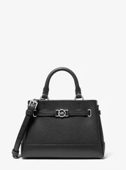 Michael Kors Handtasche Damen Reed Extra‑Small Pebbled Leather Satchel Schwarz 35F4S6RC0T