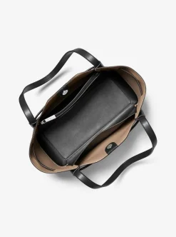 Michael Kors Tote Damen Reed Large Pebbled Leather Tote Schwarz 35F4S6RT3T-BLACK-OS