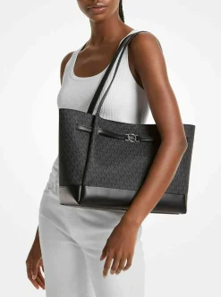 Michael Kors Tote Damen Reed Large Signature Logo Tote Schwarz 35F4S6RT3B-BLACK-OS