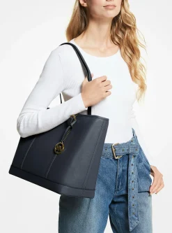 Michael Kors Tote Bag Damen Jet Set Travel Large Navy 35F0GTVT9L‑NAVY