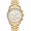 Michael Kors Uhr Damen Lexington Pavé Gold Chronograph MK7241