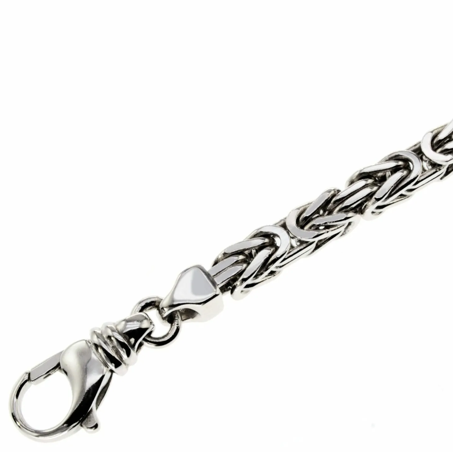 4mm Königskette 80cm - 585 Gold Weißgold