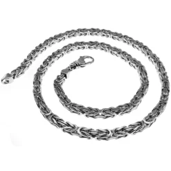 4mm Königskette 45cm - 585 Gold Weißgold